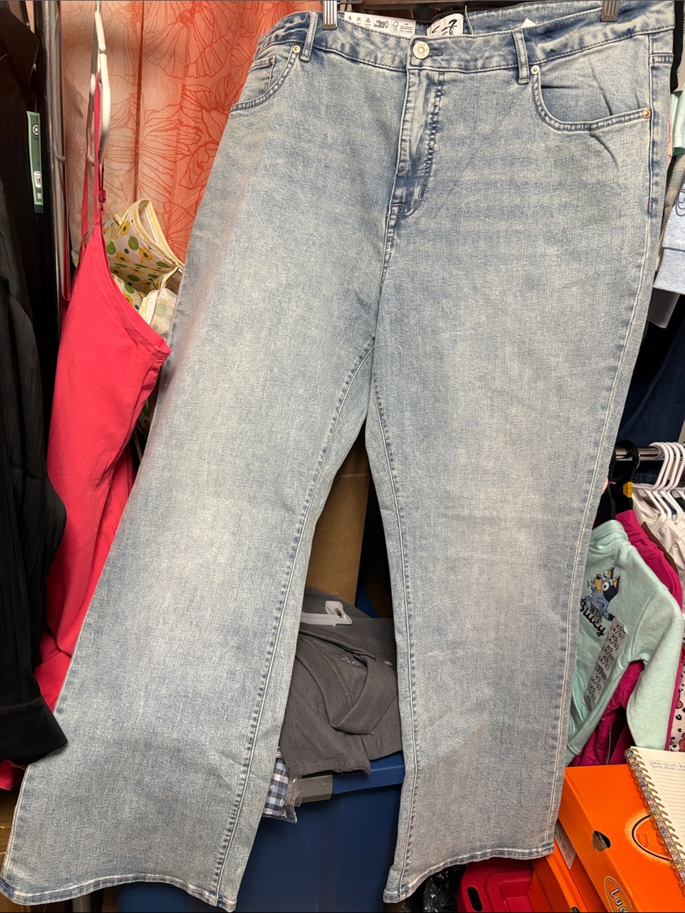 Seven7 Light Blue Trail Dust Wide Leg Jeans - Seven7